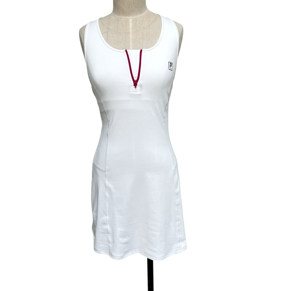 Fila Tennis Pickleball Court Dress White Built-in Bra Support Small